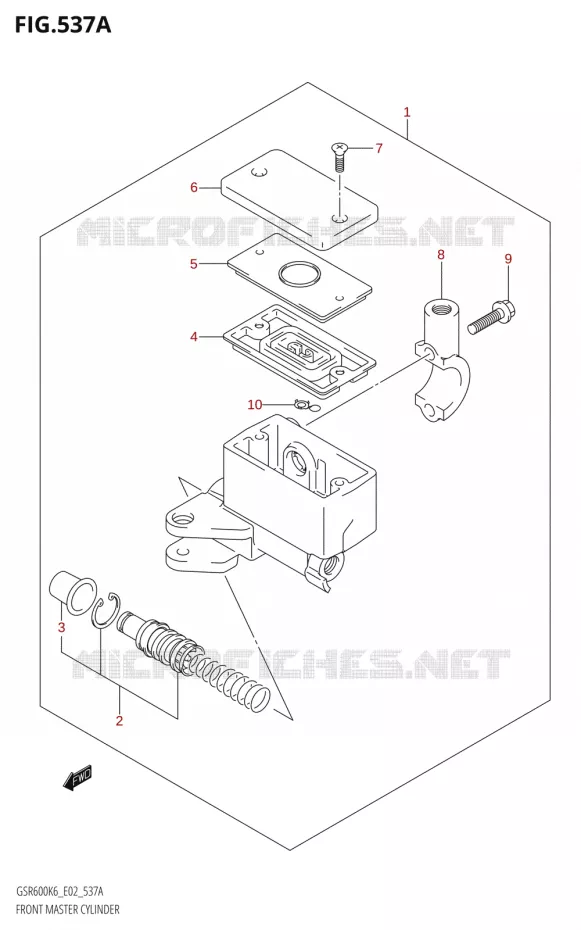 MAITRE CYLINDRE AVANT (GSR600,GSR600U) Suzuki MOTO 600 GSR 2006  GSR600K6(E19)