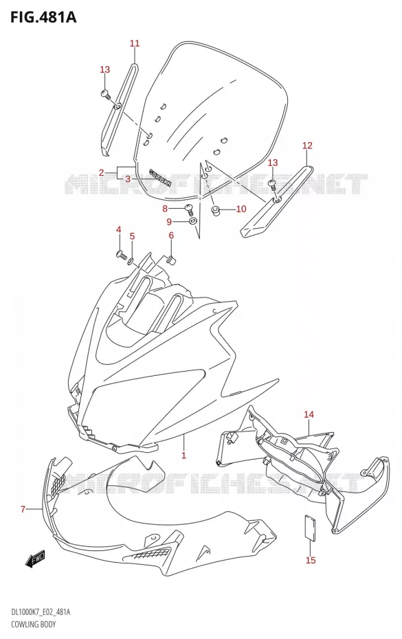 CARENAGES Suzuki MOTO 1000 V-STROM 2009  DL1000 K9 (E02,E19,E24)