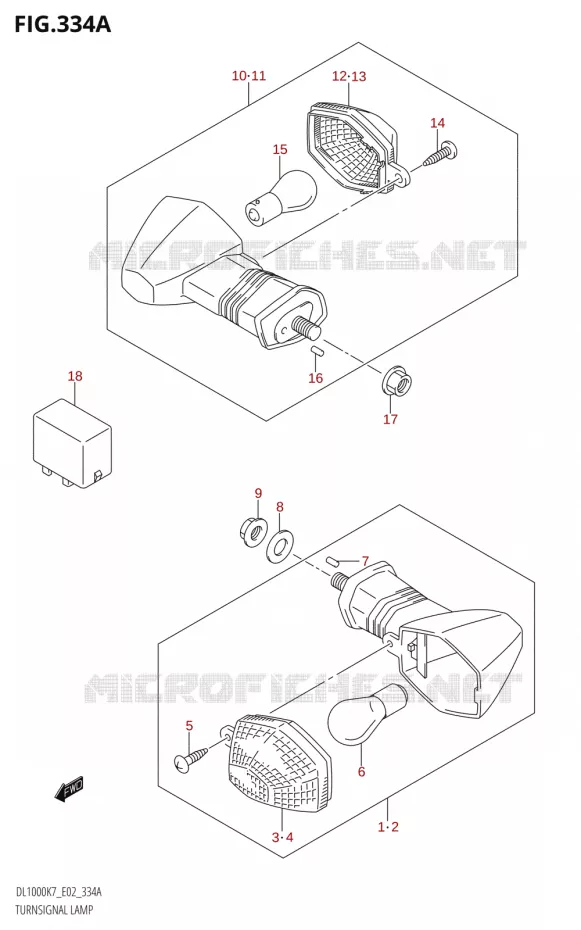 CLIGNOTANTS Suzuki MOTO 1000 V-STROM 2007  DL1000 K7 (E02,E19,E24,E37)