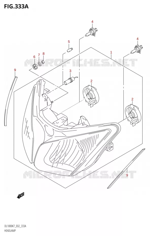 PHAREMP (E02) Suzuki MOTO 1000 V-STROM 2007  DL1000K7(E2)
