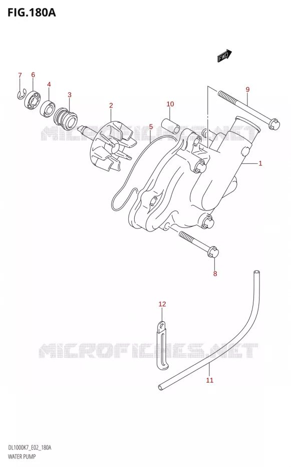 POMPE A EAU Suzuki MOTO 1000 V-STROM 2009  DL1000K9(E2)