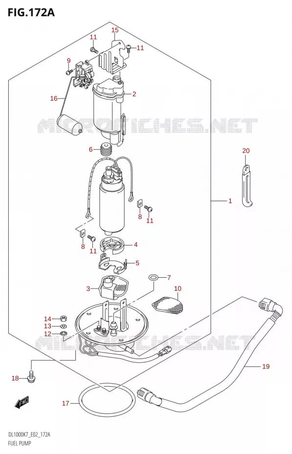 POMPE A ESSENCE Suzuki MOTO 1000 V-STROM 2010  DL1000 L0 (E02,E19,E24)