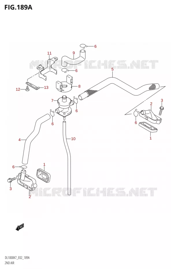 SYSTEME RECYCLAGE GAZ ECHAPPEMENT Suzuki MOTO 1000 V-STROM 2009  DL1000K9(E2)