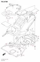 GARDE BOUE ARRIERE0RA:L3:E19) pour Suzuki HAYABUSA 1300 2013
