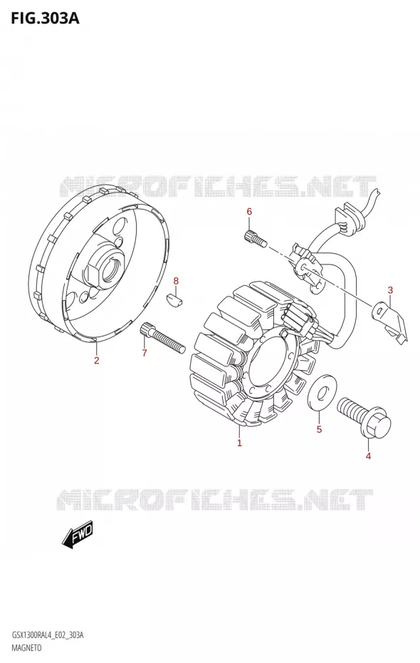 ALLUMAGE ROTOR - STATOR Suzuki MOTO 1300 HAYABUSA 2014  GSX1300RAUF L4 (E19)