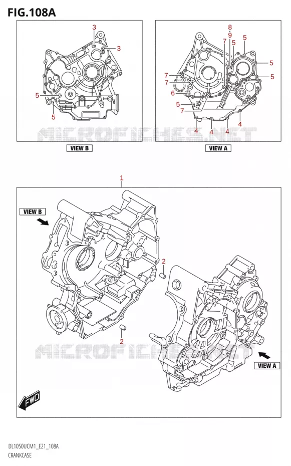CARTERS MOTEUR Suzuki MOTO 1050 V-STROM 2021  DL1050UC  M1