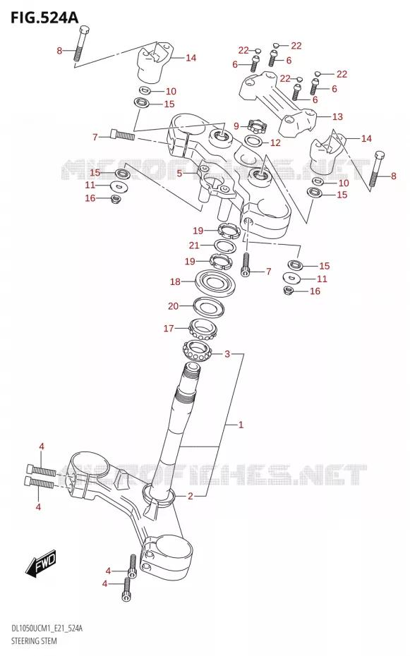 COLONNE DE DIRECTION Suzuki MOTO 1050 V-STROM 2021  DL1050UC  M1