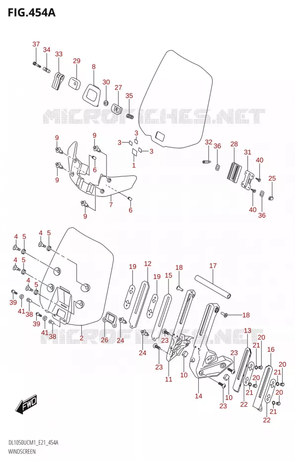 PARE-BRISE (DL1050UC,DL1050WC) Suzuki MOTO 1050 V-STROM 2021  DL1050UC  M1