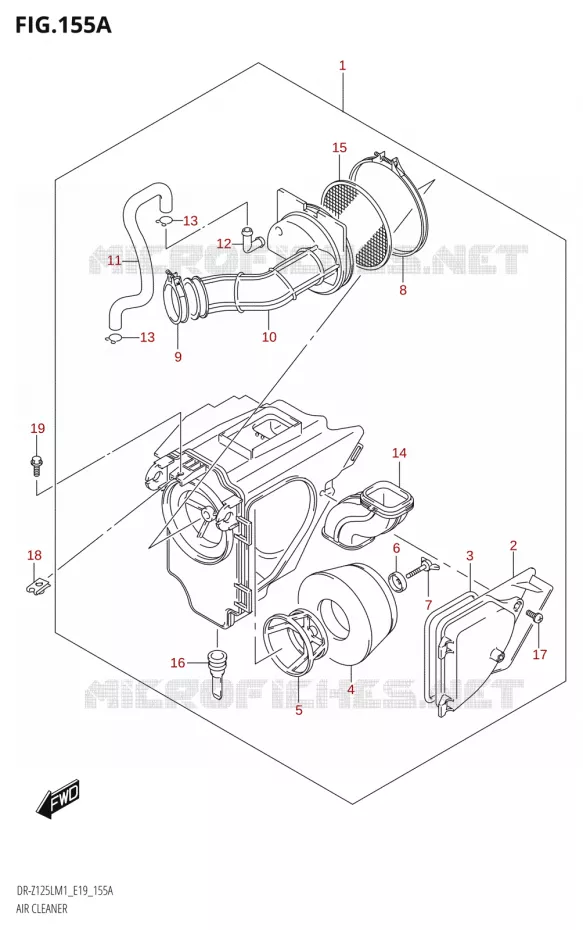 FILTRE A AIR Suzuki MOTO 125 DR-Z 2021  DR-Z125L M1