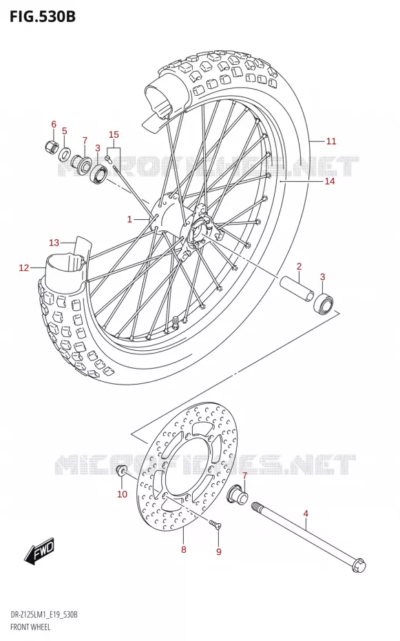 ROUE AVANT Suzuki MOTO 125 DR-Z 2021  DR-Z125L M1