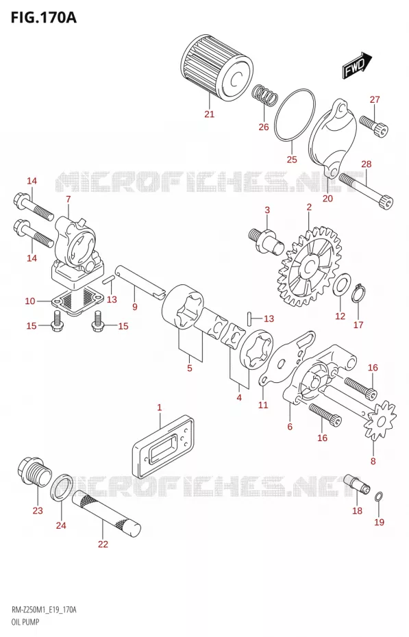 POMPE A HUILE Suzuki MOTO 250 RM-Z 2021  RM-Z250 M1 (E19)