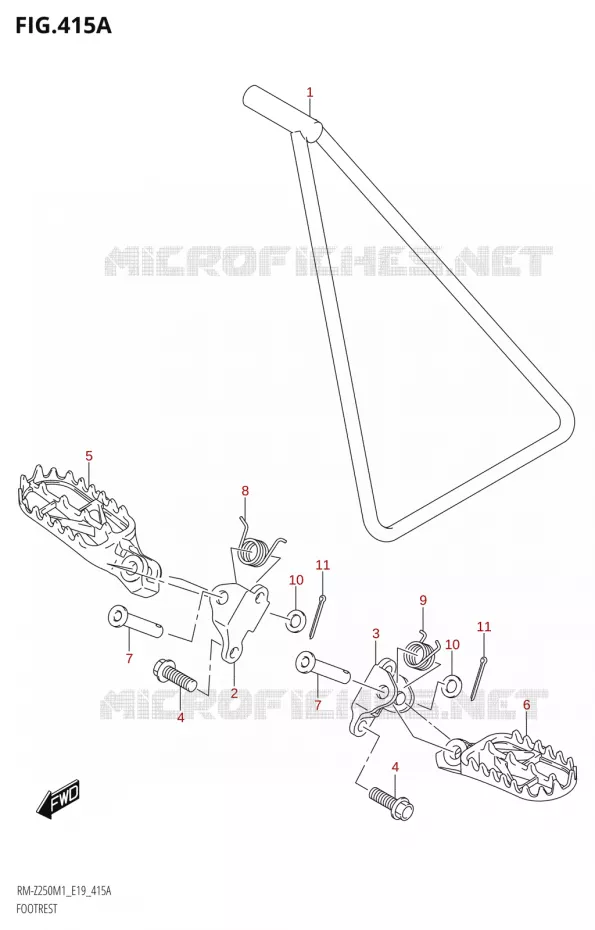 REPOSE PIED Suzuki MOTO 250 RM-Z 2021  RM-Z250 M1 (E19)