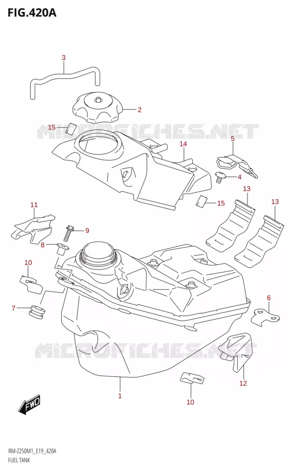 RESERVOIR D'ESSENCE Suzuki MOTO 250 RM-Z 2021  RM-Z250 M1 (E19)