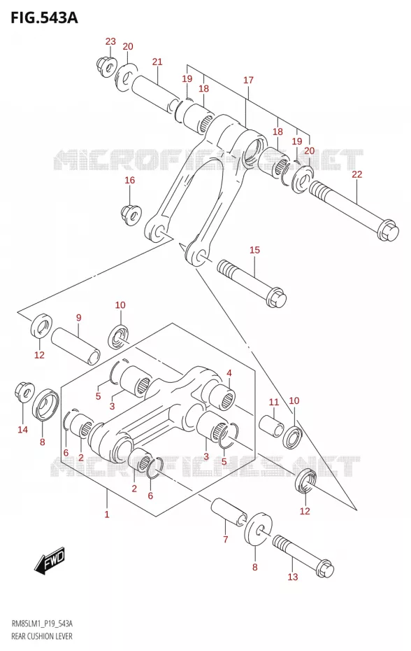 BIELLETTE D'AMORTISSEUR Suzuki MOTO 85 RM 2021  RM85L M1 (E19)
