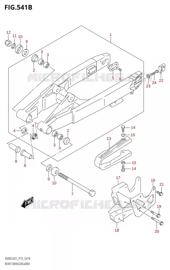 BRAS OSCILLANT ARRIERE Suzuki MOTO 85 RM 2021  RM85L M1 (E19)