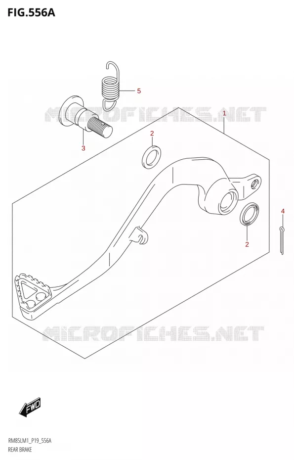 FREIN ARRIERE Suzuki MOTO 85 RM 2021  RM85L M1 (E19)