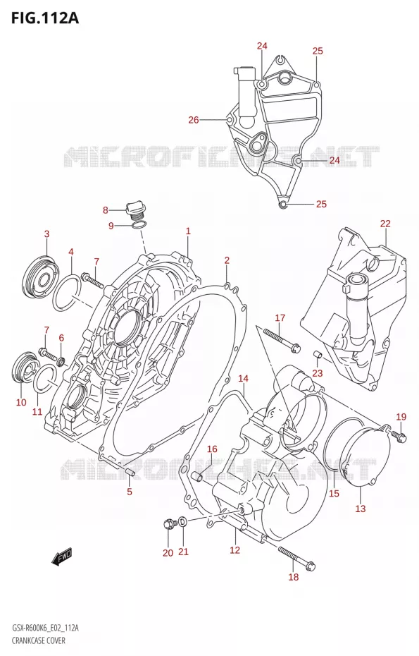 COUVERCLES DE CARTERS Suzuki MOTO 600 GSX-R 2006  GSX-R600 K6 (E02,E19)