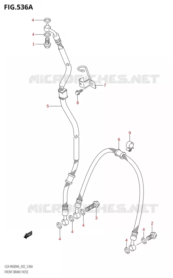 DURITE DE FREIN AVANT Suzuki MOTO 600 GSX-R 2006  GSX-R600 K6 (E02,E19)