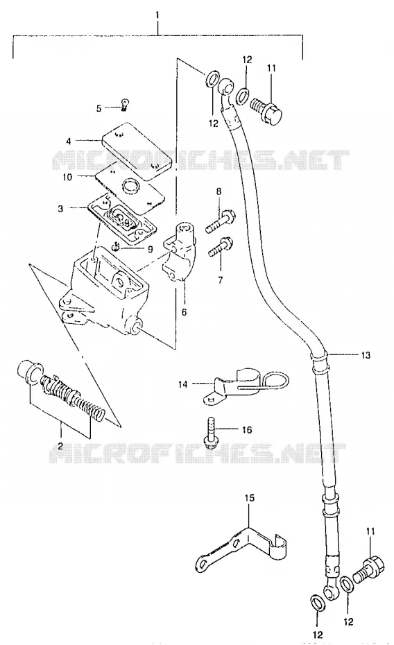 MAITRE CYLINDRE AVANT Suzuki MOTO 125 MARAUDER 1998  GZ125W(W/X/Y)