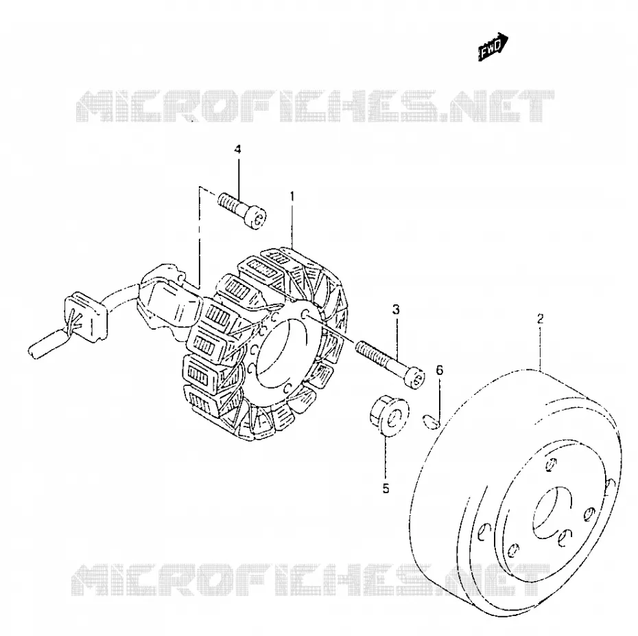 ALLUMAGE ROTOR - STATOR Suzuki MOTO 125 MARAUDER 1999  GZ125UX(W/X/Y)