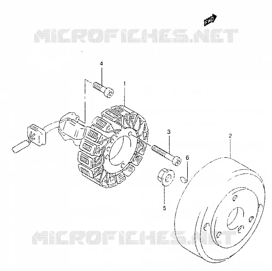 ALLUMAGE ROTOR - STATOR Suzuki MOTO 125 MARAUDER 2000  GZ125CY(W/X/Y)