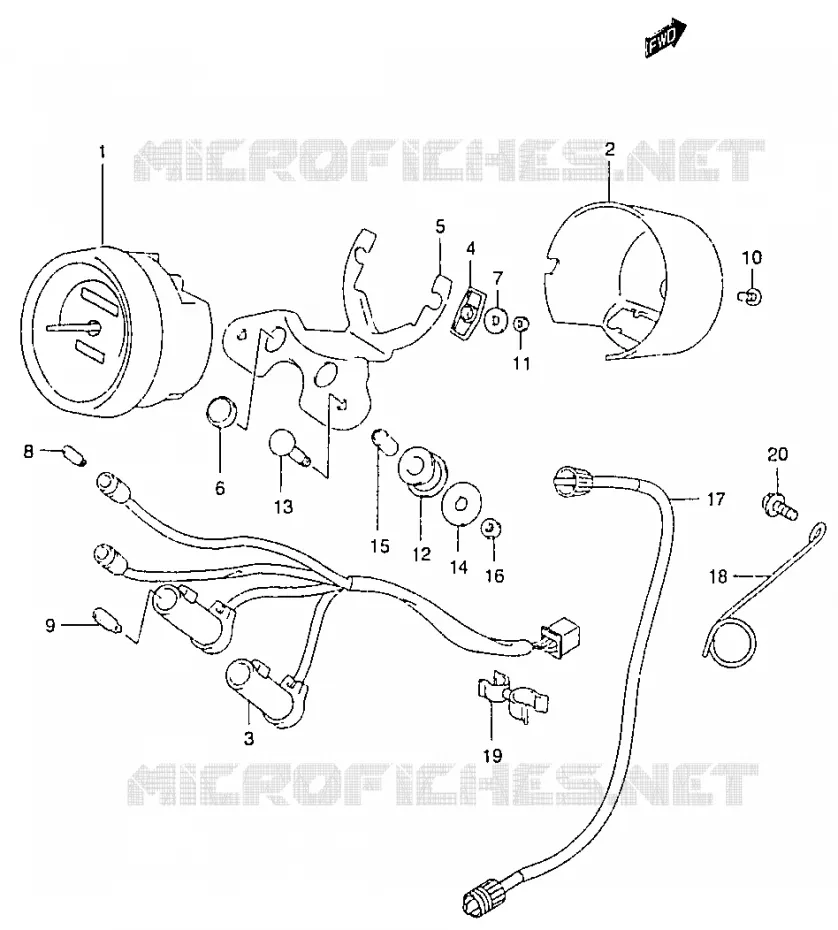 COMPTEUR Suzuki MOTO 125 MARAUDER 2000  GZ125Y(W/X/Y)