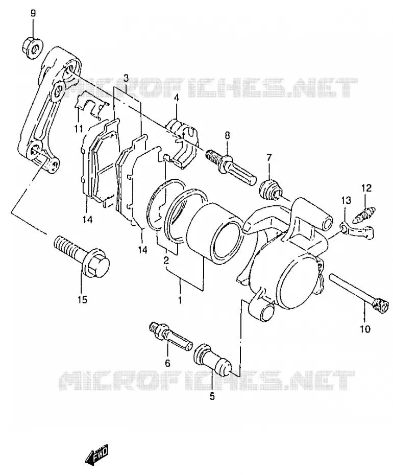 ETRIER DE FREIN AVANT Suzuki MOTO 125 MARAUDER 2000  GZ125UY(W/X/Y)