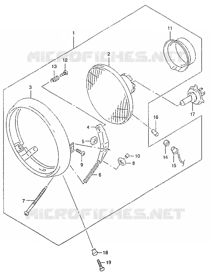 PHARE Suzuki MOTO 125 MARAUDER 2000  GZ125CY(W/X/Y)