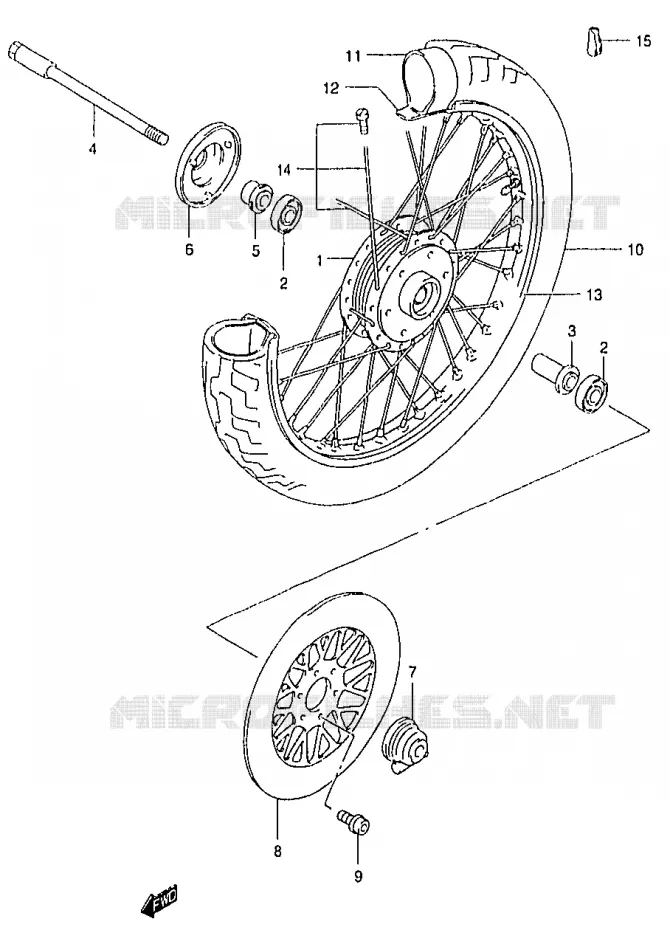 ROUE AVANT Suzuki MOTO 125 MARAUDER 2000  GZ125Y(W/X/Y)