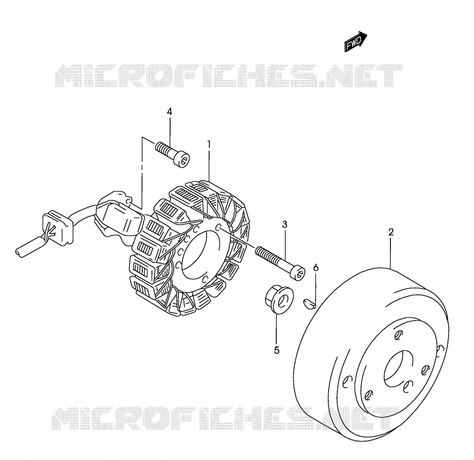 ALLUMAGE ROTOR - STATOR Suzuki MOTO 125 MARAUDER 2002  GZ125K2(P4)