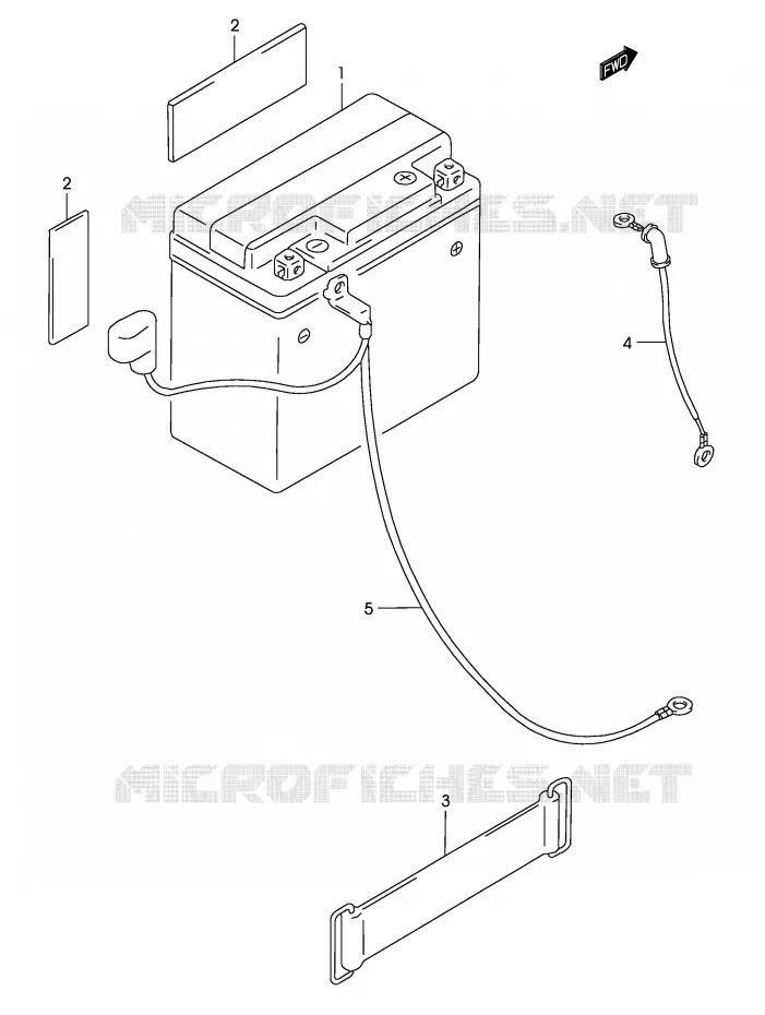 BATTERIE Suzuki MOTO 125 MARAUDER 2002  GZ125K2(P19)