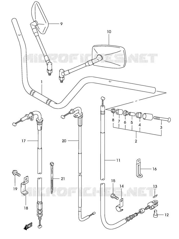 GUIDON Suzuki MOTO 125 MARAUDER 2002  GZ125K2(P4)