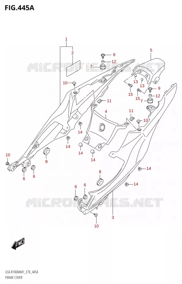 CARENAGES (GSX-R1000A) Suzuki MOTO 1000 GSX-R 2021  GSX-R1000RA M1 /​ GSX-R1000RZA M1 ( E76 ECE2 E17,22,39 )