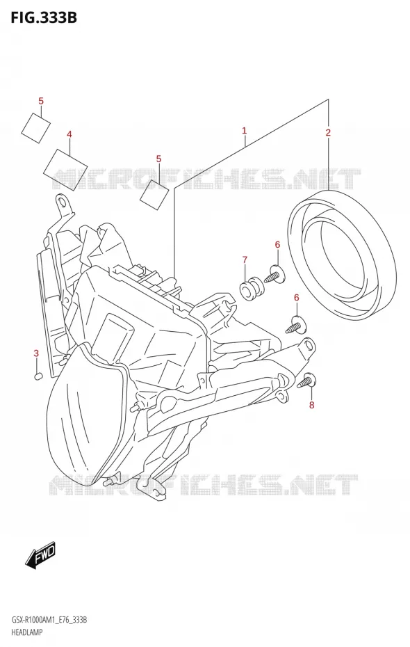 PHAREMP (GSX-R1000RA,GSX-R1000RZA) Suzuki MOTO 1000 GSX-R 2021  GSX-R1000RA M1 /​ GSX-R1000RZA M1 ( E76 ECE2 E17,22,39 )