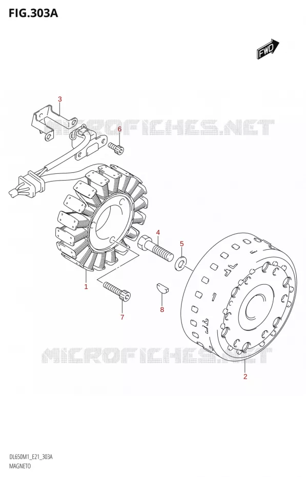 ALLUMAGE ROTOR - STATOR Suzuki MOTO 650 V-STROM 2021  DL650A M1