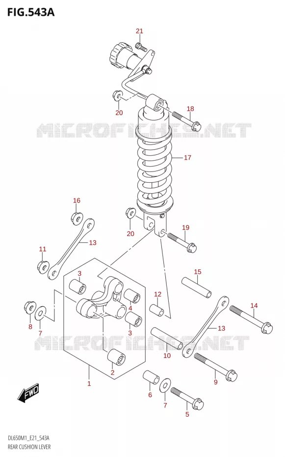 BIELLETTE DE SUSPENSION ARRIERE Suzuki MOTO 650 V-STROM 2021  DL650A M1