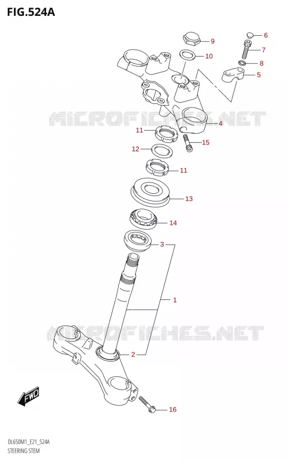 COLONNE DE DIRECTION Suzuki MOTO 650 V-STROM 2021  DL650A M1