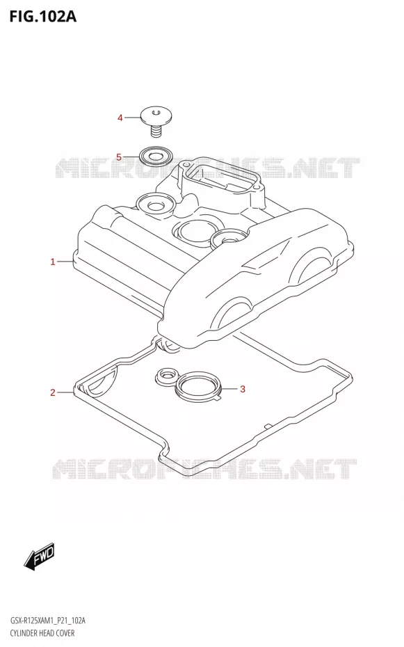 COUVRE CULASSE Suzuki MOTO 125 GSX-R 2021  GSX-R125XA M1 (P21)