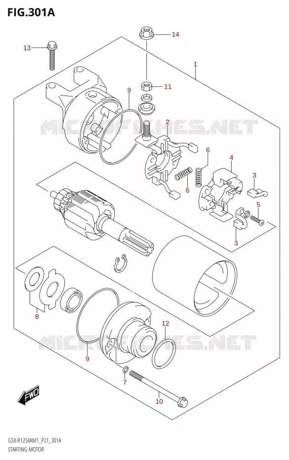 DEMARREUR Suzuki MOTO 125 GSX-R 2021  GSX-R125XA M1 (P21)