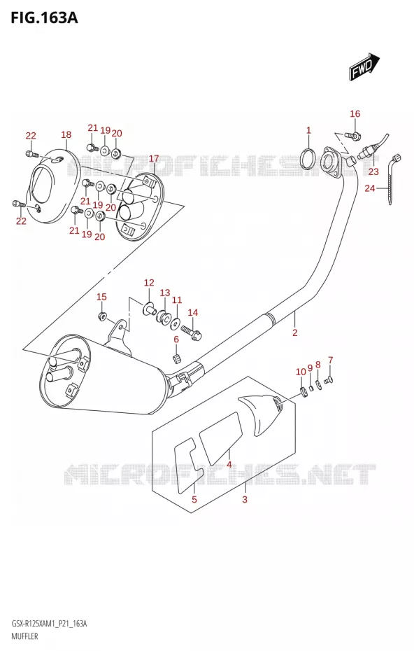 SILENCIEUX Suzuki MOTO 125 GSX-R 2021  GSX-R125XA M1 (P21)