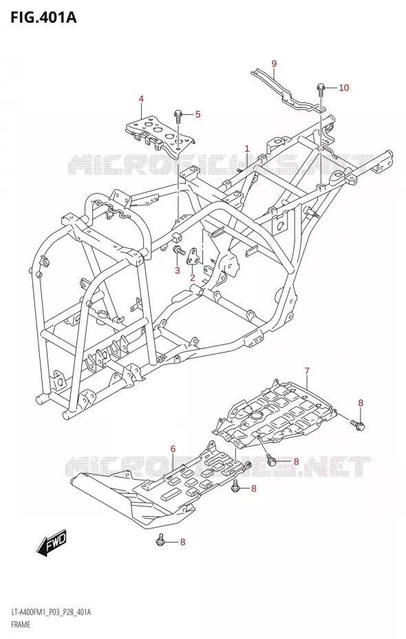 CADRE Suzuki QUAD 400 KINGQUAD 2021  LT-A400F M1 (P03)