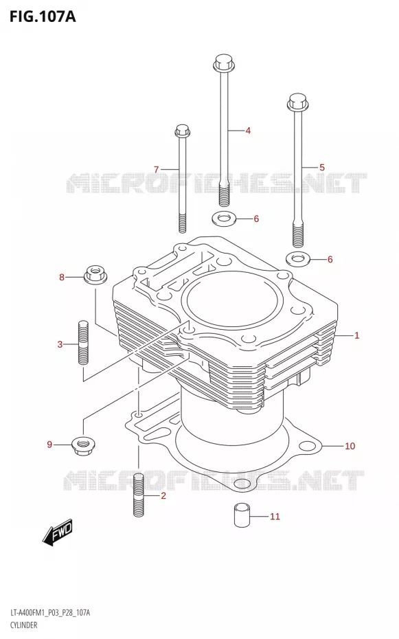 CYLINDRE Suzuki QUAD 400 KINGQUAD 2021  LT-A400F M1 (P03)
