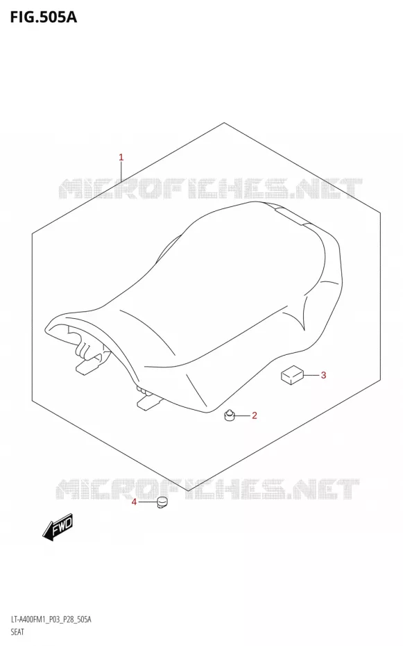 SELLE Suzuki QUAD 400 KINGQUAD 2021  LT-A400F M1 (P03)