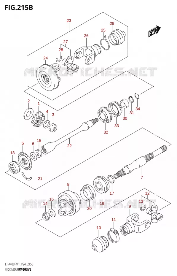 COUPLE CONIQUE Suzuki QUAD 400 KINGQUAD 2021  LT-A400F M1 (P24)