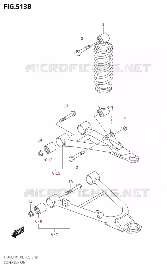 BRAS DE SUPENSION Suzuki QUAD 400 KINGQUAD 2021  LT-A400F M1 (P28)