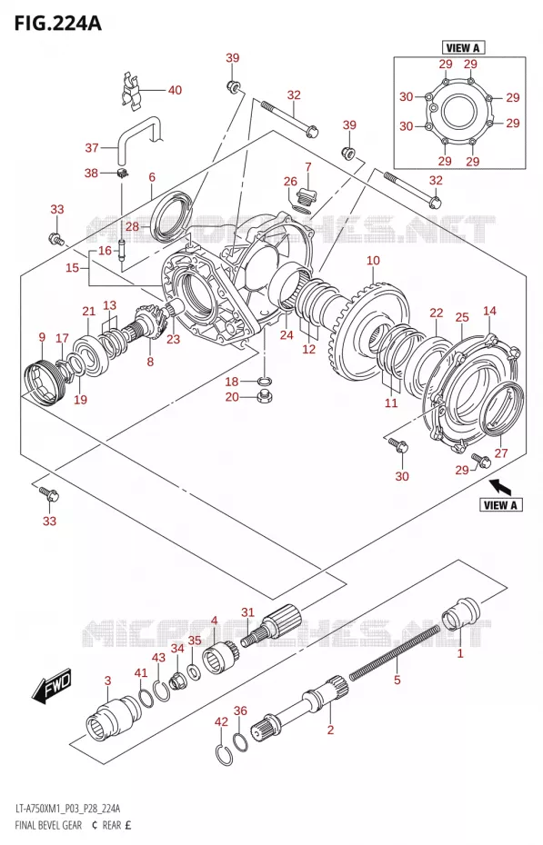 COUPLE CONIQUER (REAR) Suzuki QUAD 750 KINGQUAD 2021  LT-A750X M1 (P28)