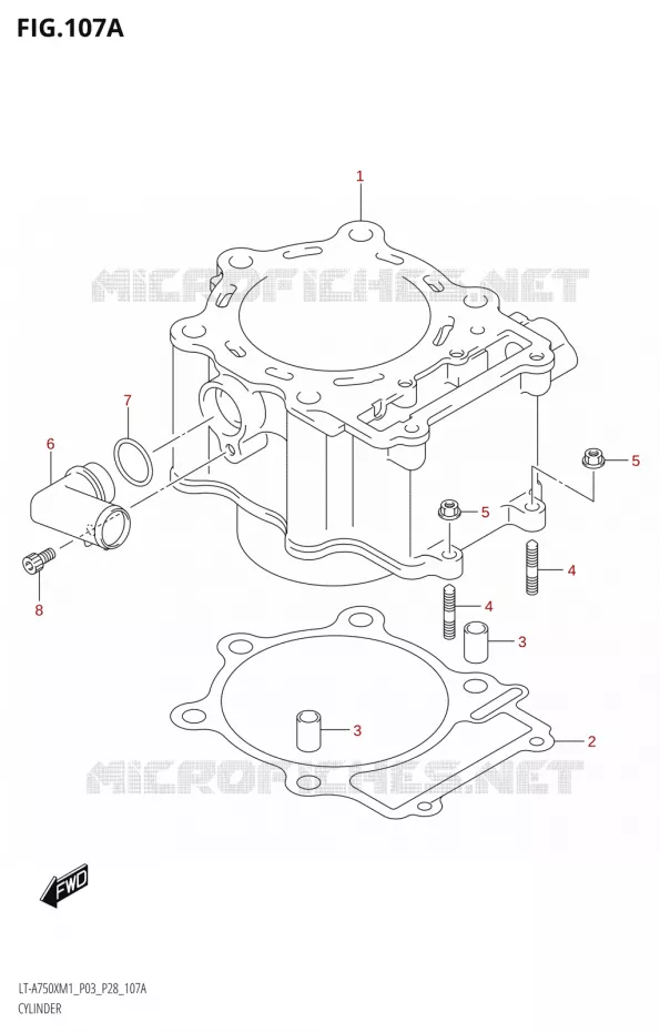 CYLINDRE Suzuki QUAD 750 KINGQUAD 2021  LT-A750X M1 (P28)