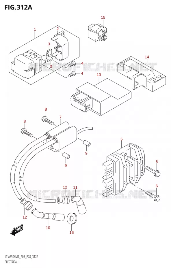 PARTIE ELECTRIQUE8) Suzuki QUAD 750 KINGQUAD 2021  LT-A750X M1 (P28)