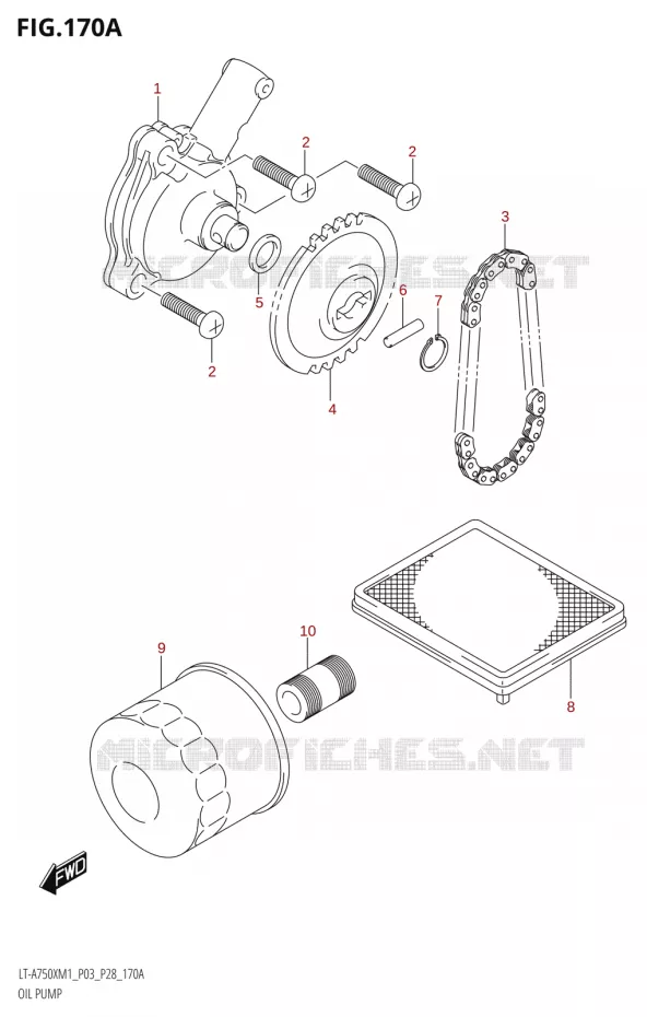 POMPE A HUILE Suzuki QUAD 750 KINGQUAD 2021  LT-A750X M1 (P28)