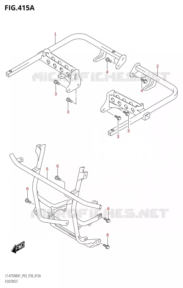 REPOSE PIEDS Suzuki QUAD 750 KINGQUAD 2021  LT-A750X M1 (P28)